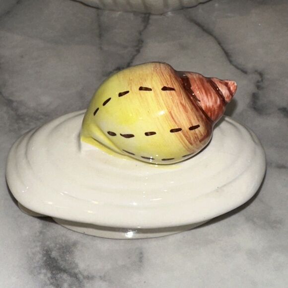 Fitz & Floyd Vintage 1989 Oceana Conch Shell Teapot W/lid & Seahell Creamer SET - Picture 15 of 16